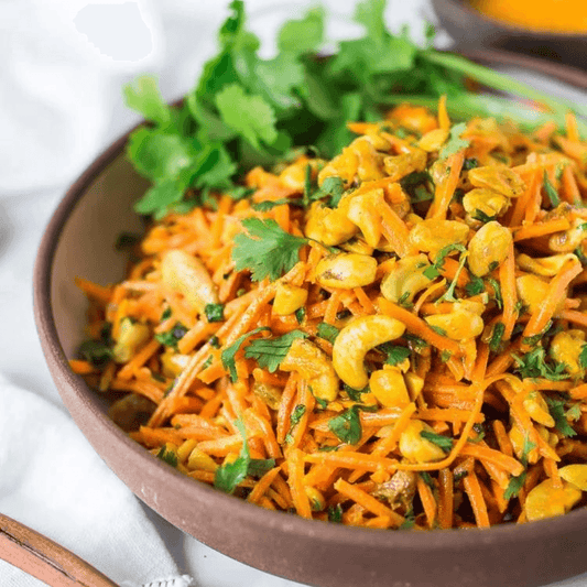 Bombay Carrot Salad With Cashews & Raisins - Ginja B