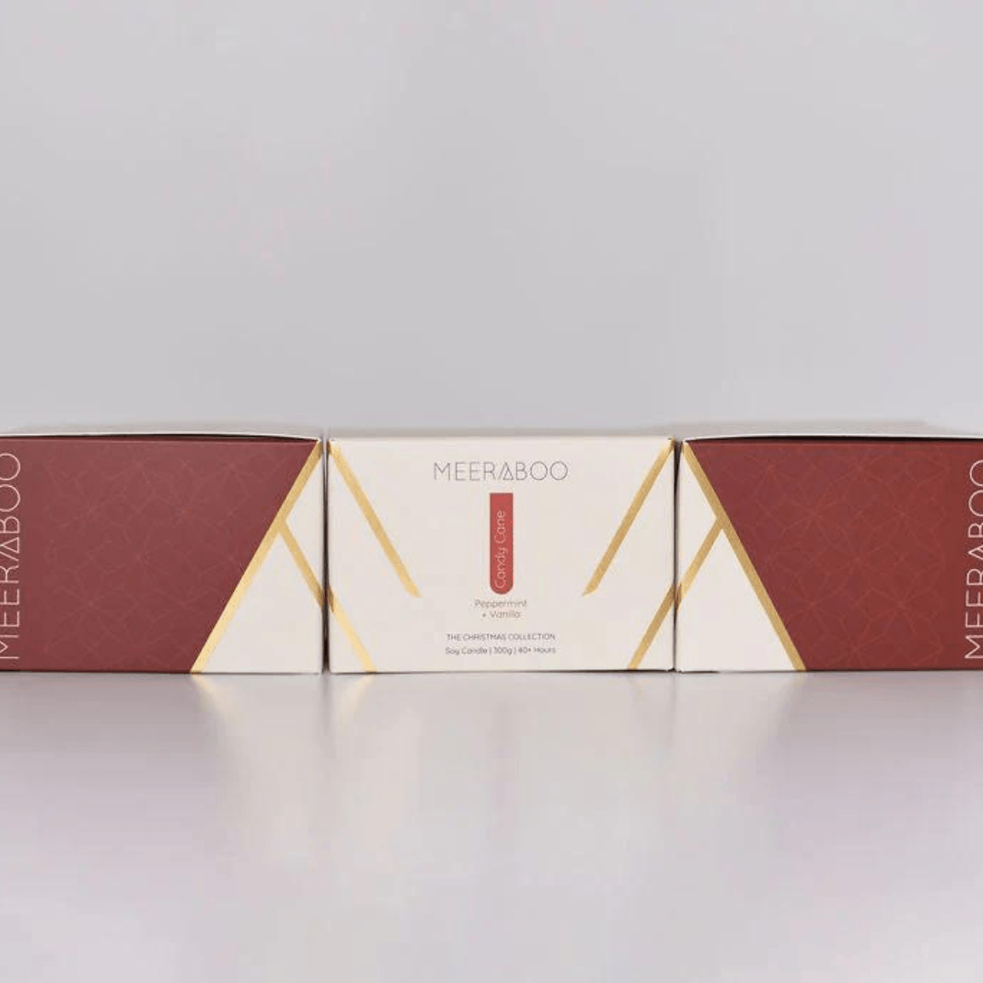 Candy Cane Gold Lid Soy Candle - Ginja B