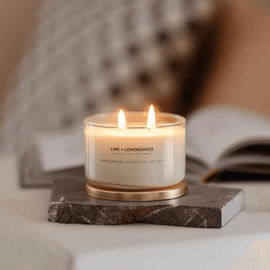 Lime + Lemongrass Gold Lid Soy Candle - Ginja B