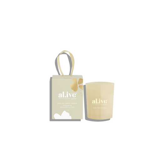 Mini Soy Candle Bauble - Golden Wattle & Citrus - Ginja B