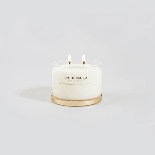 Lime + Lemongrass Gold Lid Soy Candle - Ginja B
