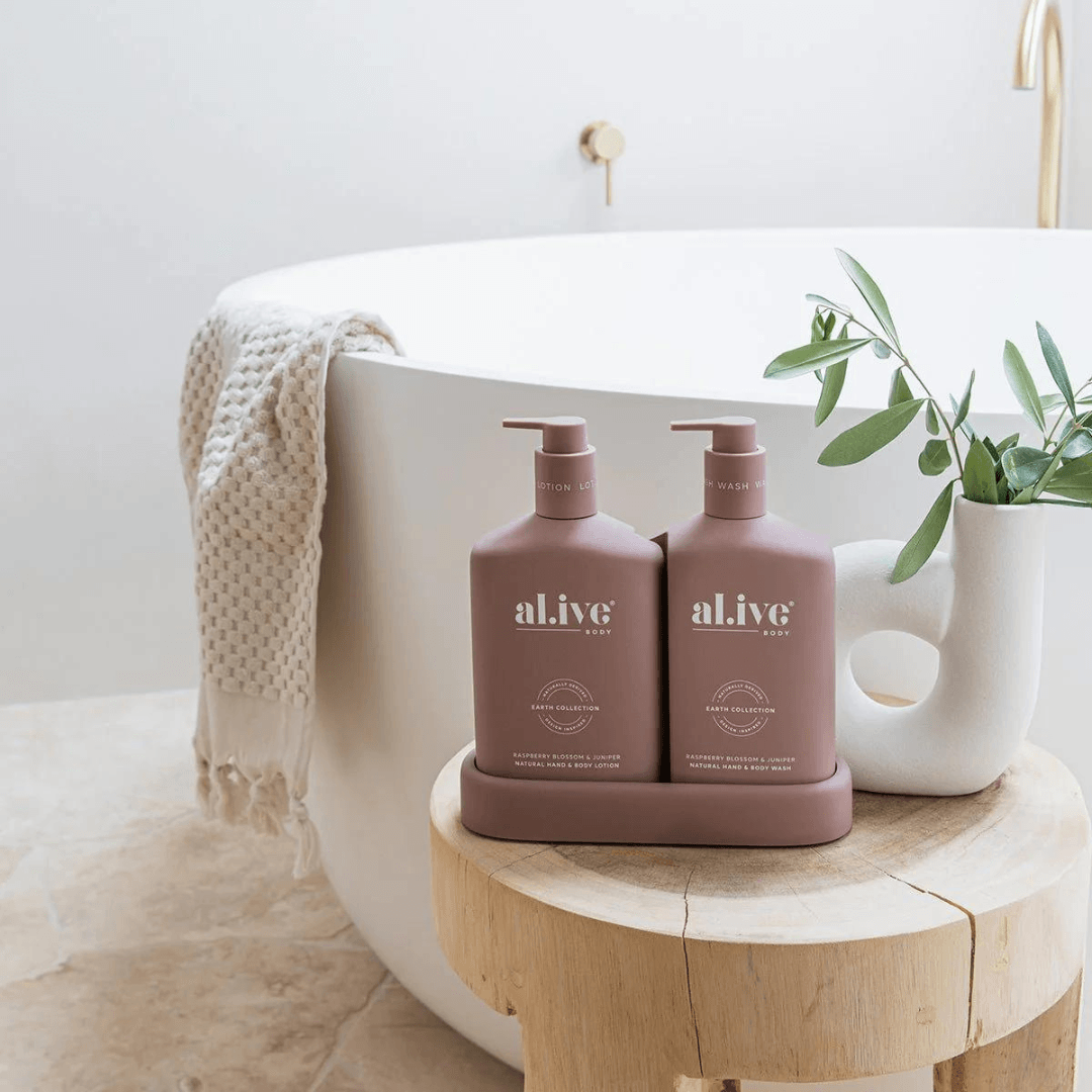 Wash & Lotion Duo + Tray - Raspberry Blossom & Juniper - Ginja B