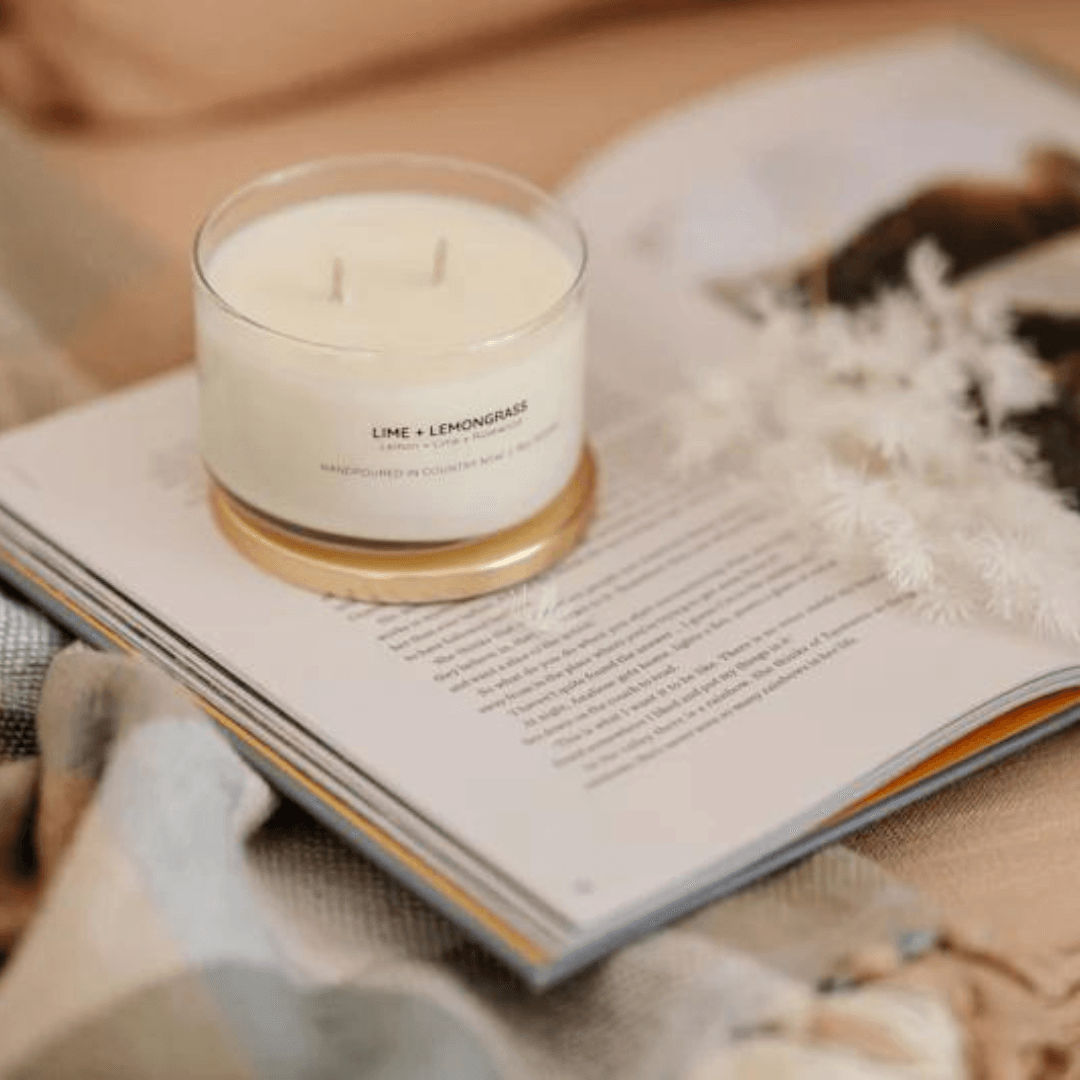 Lime + Lemongrass Gold Lid Soy Candle - Ginja B