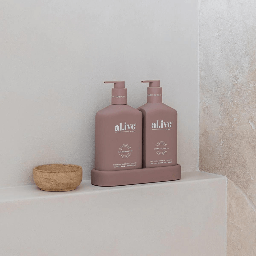 Wash & Lotion Duo + Tray - Raspberry Blossom & Juniper - Ginja B