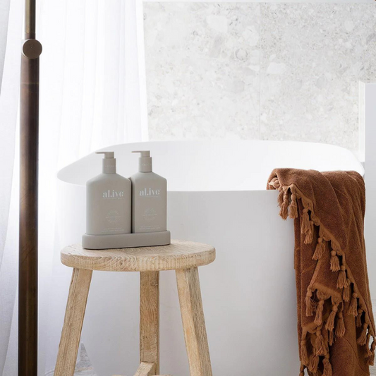 Alive Body Wash & Lotion Duo - Sea Cotton & Coconut - Ginja B