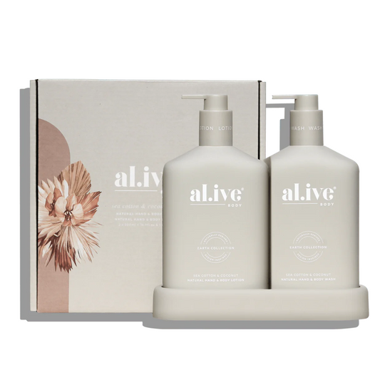 Alive Body Wash & Lotion Duo - Sea Cotton & Coconut - Ginja B
