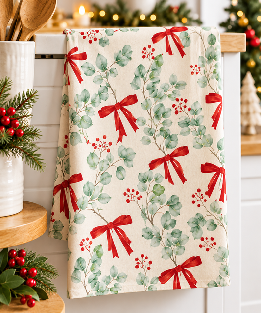 J Elliot Festive Collection Christmas Tea Towel – 100% Cotton