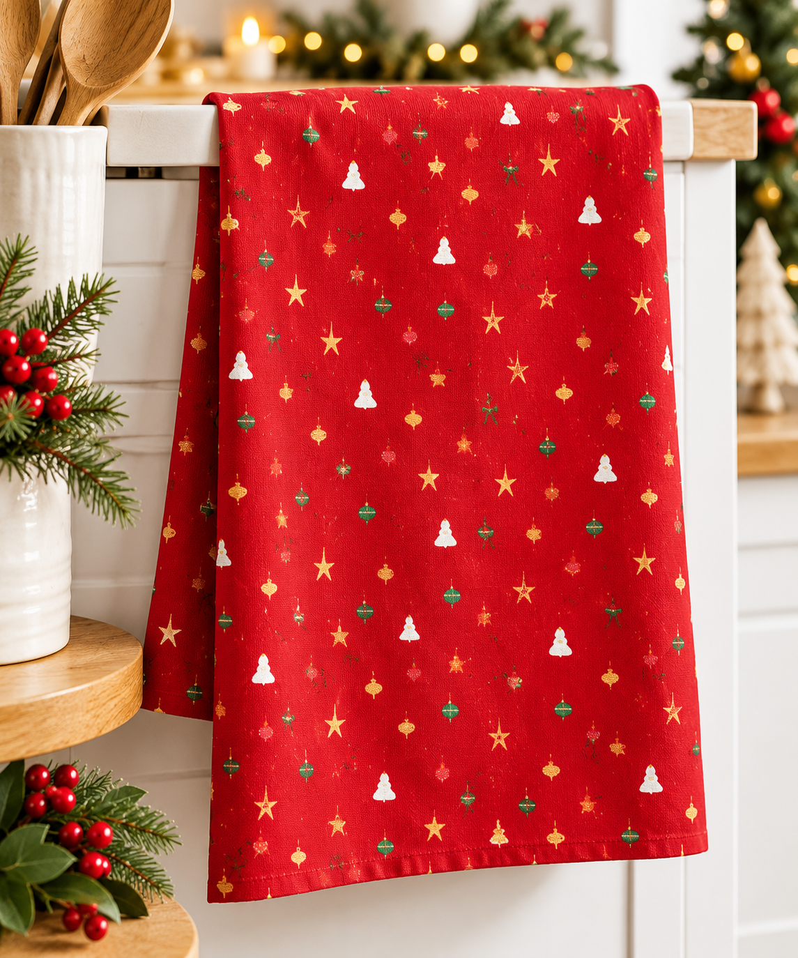 J Elliot Festive Collection Christmas Tea Towel – 100% Cotton
