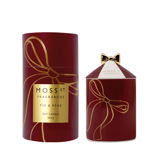 MOSS ST. Large Ceramic Candle 360g - Fig & Pear - Ginja B