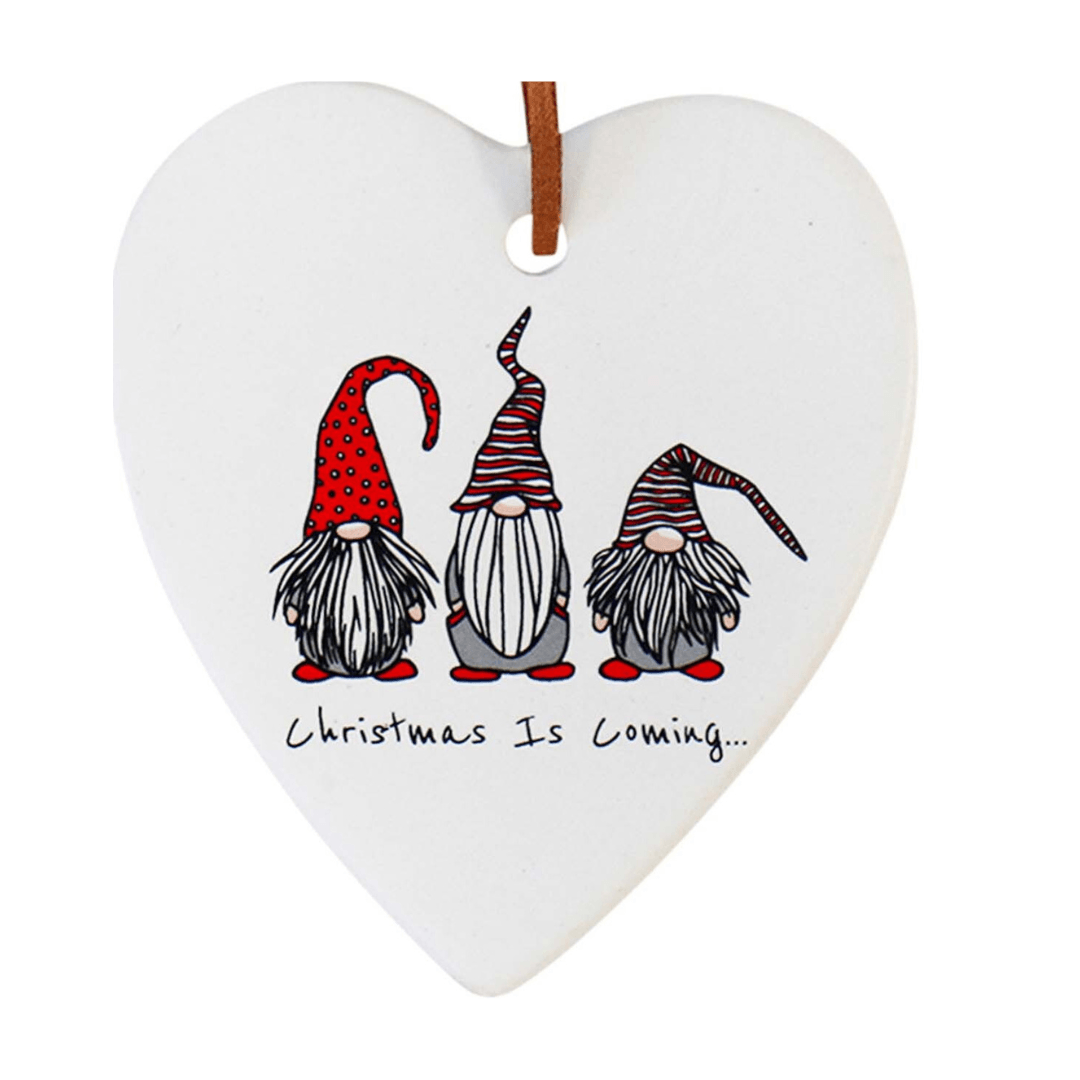 Ceramic Hanging Heart Gift Tag - Ginja B