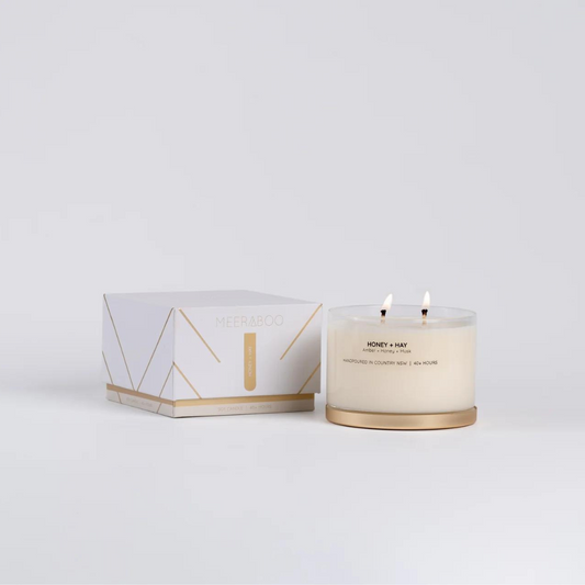 Meeraboo Honey & Hay Luxury Candle 330g - Ginja B