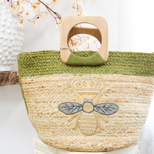 Jute Bag Bee 50x30cm - Ginja B