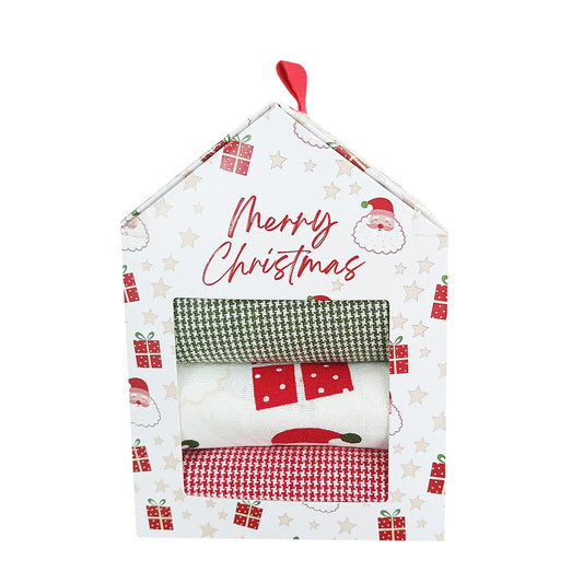 Santa Gift Set of 3 Tea Towels - Ginja B