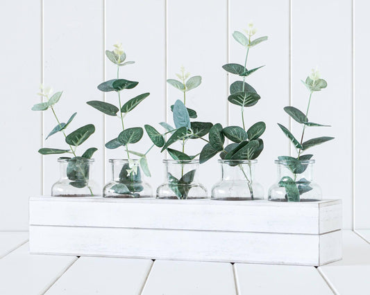 Botanical Beakers - Wesley Large - Brushed White - 41x13x9 - Ginja B