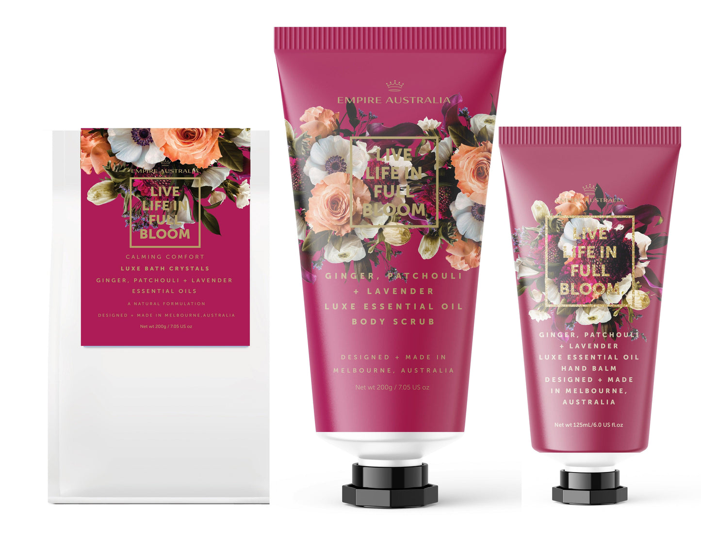 Live Life In Full Bloom Hand, Body & Bath Set - Ginja B