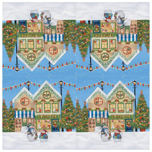Christmas House Napkins - Ginja B