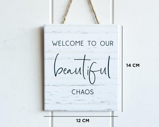 Hanging Wall Plaque - Rectangle - Beautiful Chaos - 12x14 - Ginja B