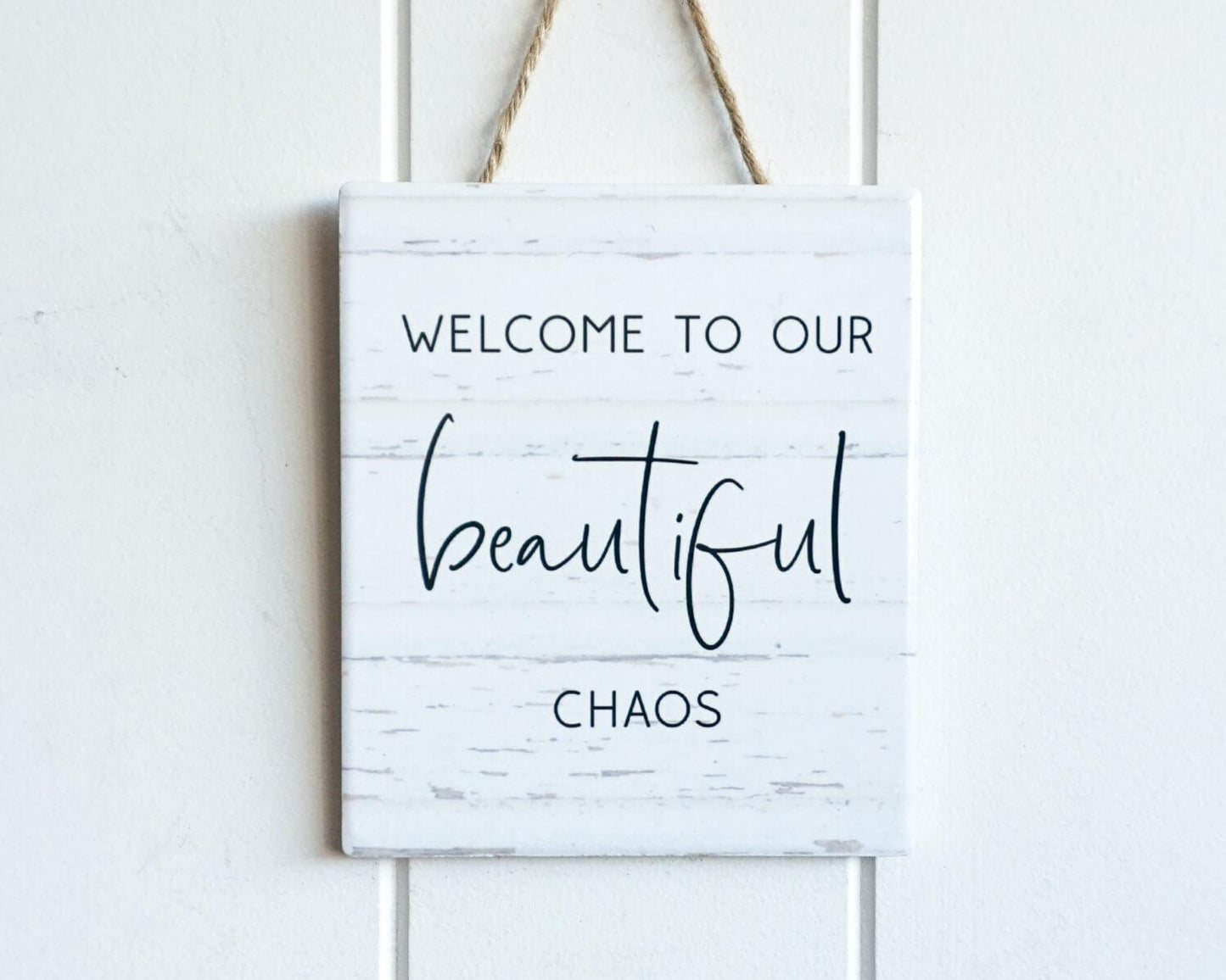 Hanging Wall Plaque - Rectangle - Beautiful Chaos - 12x14 - Ginja B