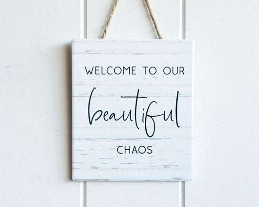 Hanging Wall Plaque - Rectangle - Beautiful Chaos - 12x14 - Ginja B