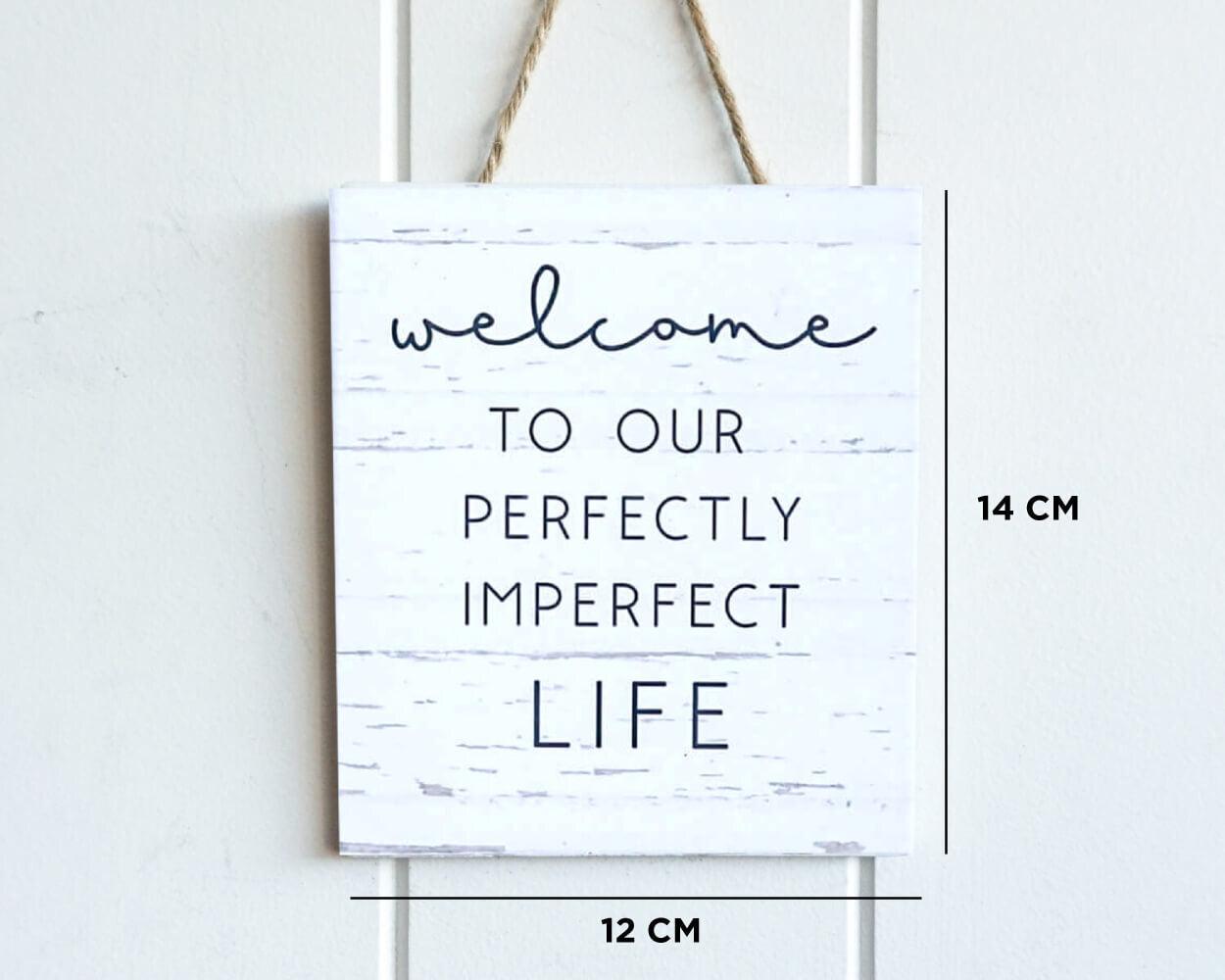 Hanging Wall Plaque - Rectangle - Perfectly Imperfect - 12x14 - Ginja B