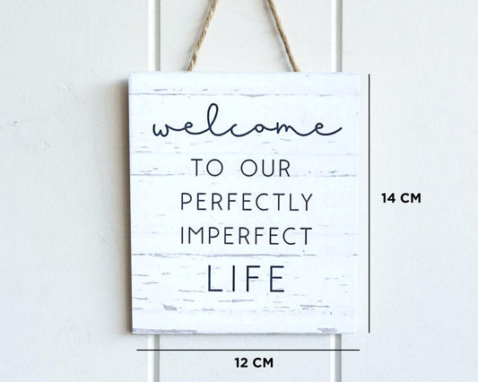 Hanging Wall Plaque - Rectangle - Perfectly Imperfect - 12x14 - Ginja B