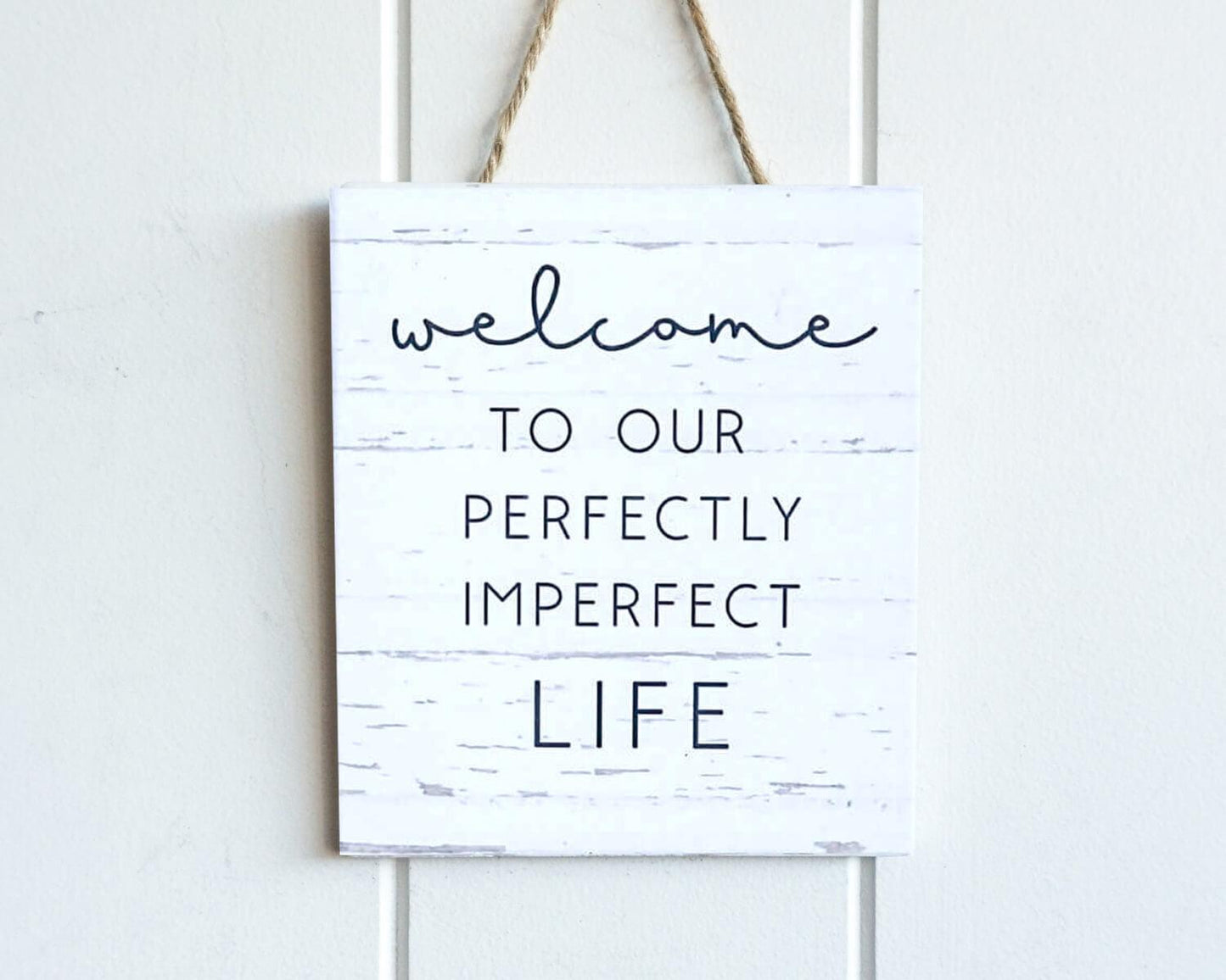 Hanging Wall Plaque - Rectangle - Perfectly Imperfect - 12x14 - Ginja B