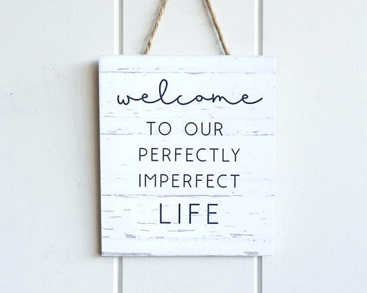 Hanging Wall Plaque - Rectangle - Perfectly Imperfect - 12x14 - Ginja B