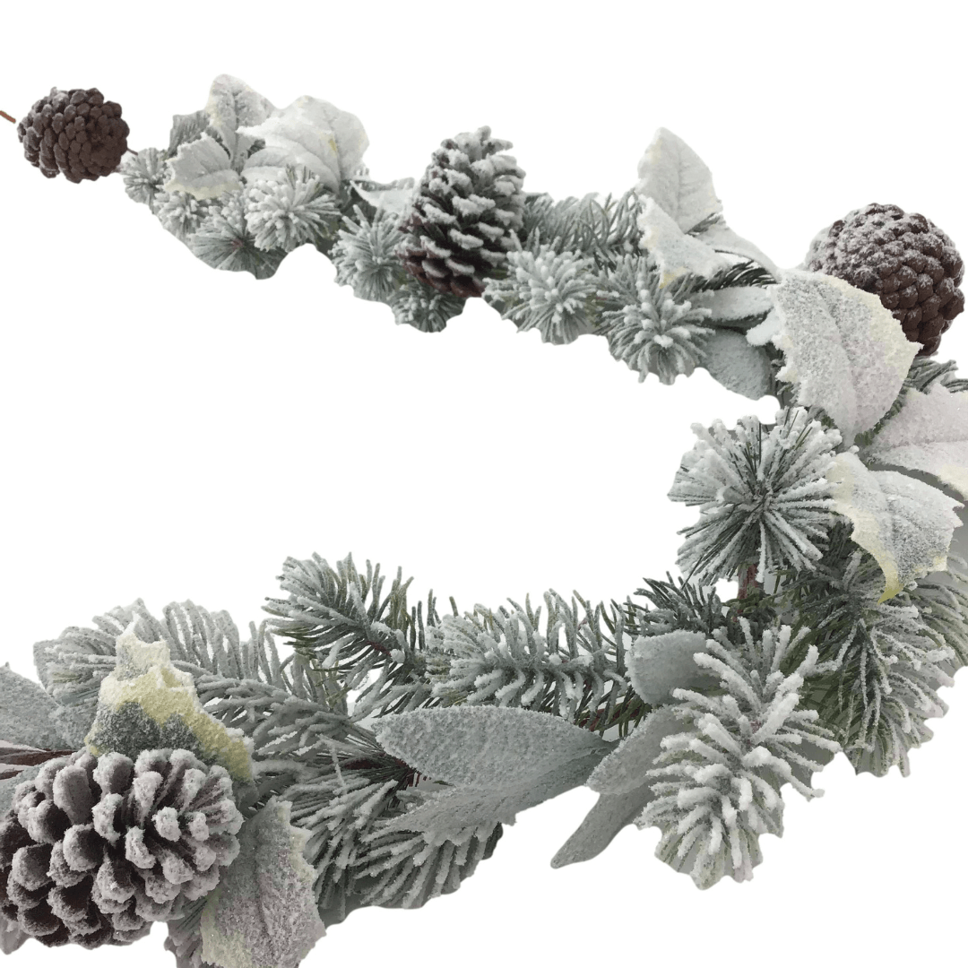 Christmas Snow & Pinecones Garland 180cm - Ginja B