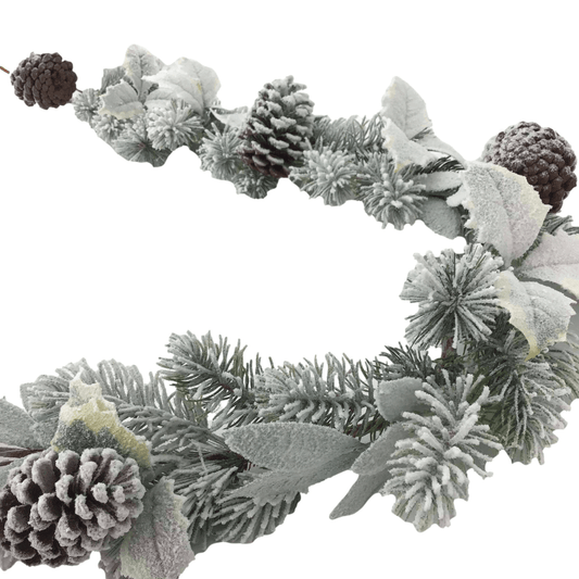 Christmas Snow & Pinecones Garland 180cm - Ginja B