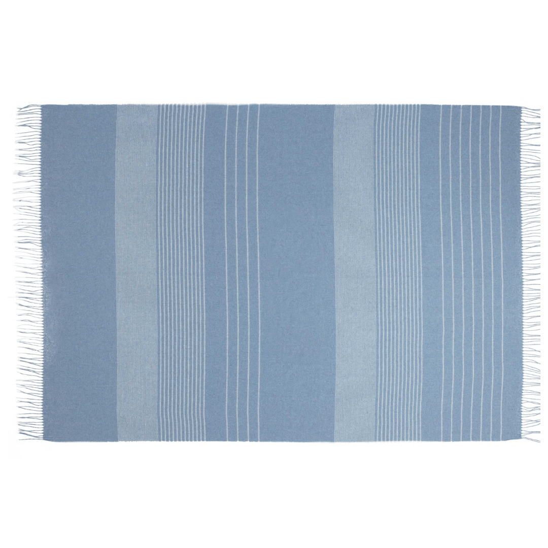 Paddington Merino Wool Blend Throw Rug Collection Forever Blue 140Wx200H cm - Ginja B