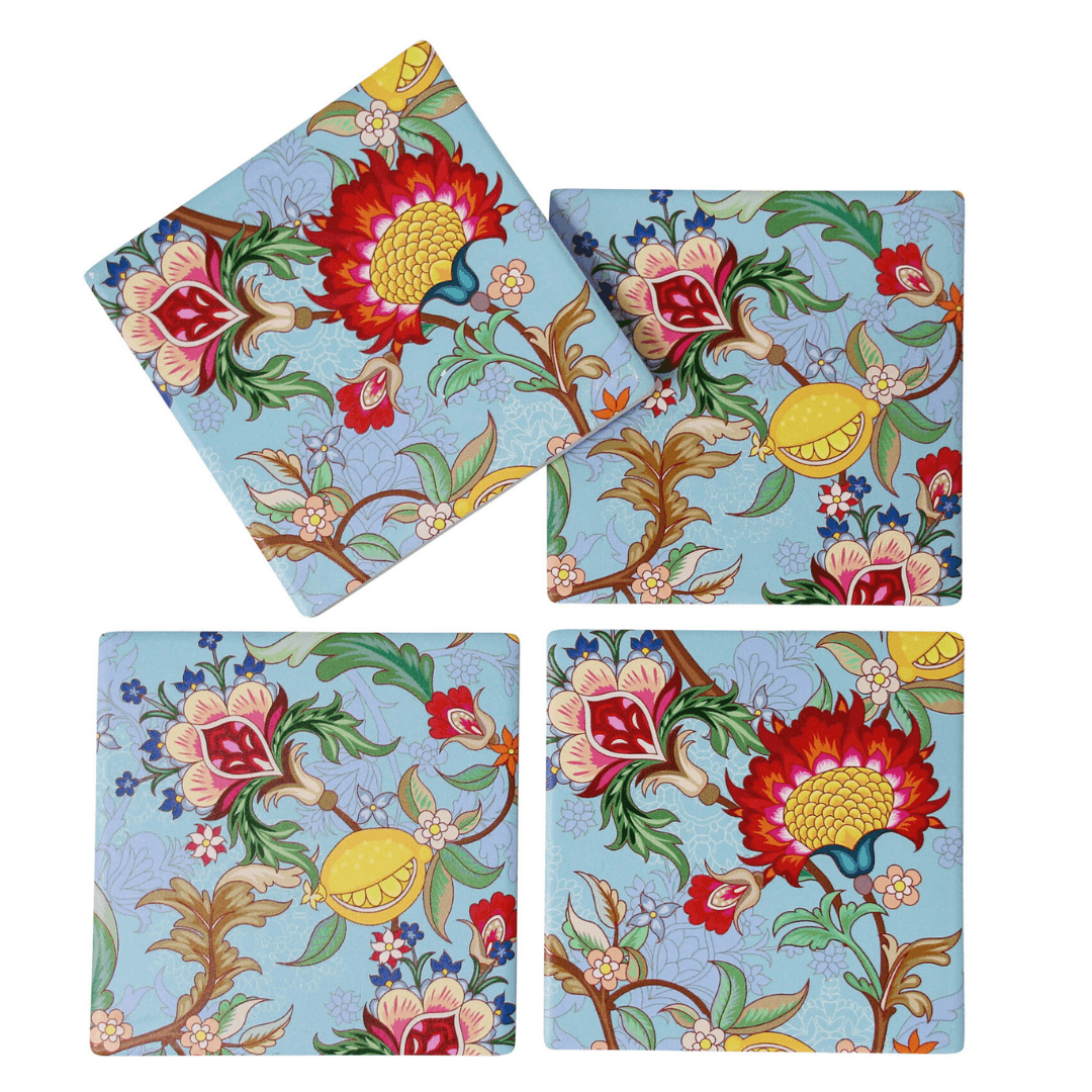Vintage Lemon Coasters Set 4 - Ginja B
