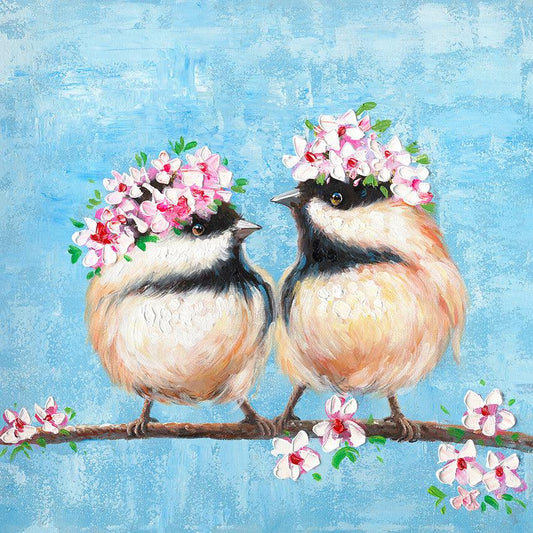 Bird Couple Canvas Print - Ginja B