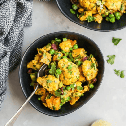 Curry Roasted, Sweet Potato & Cauliflower Salad - Ginja B