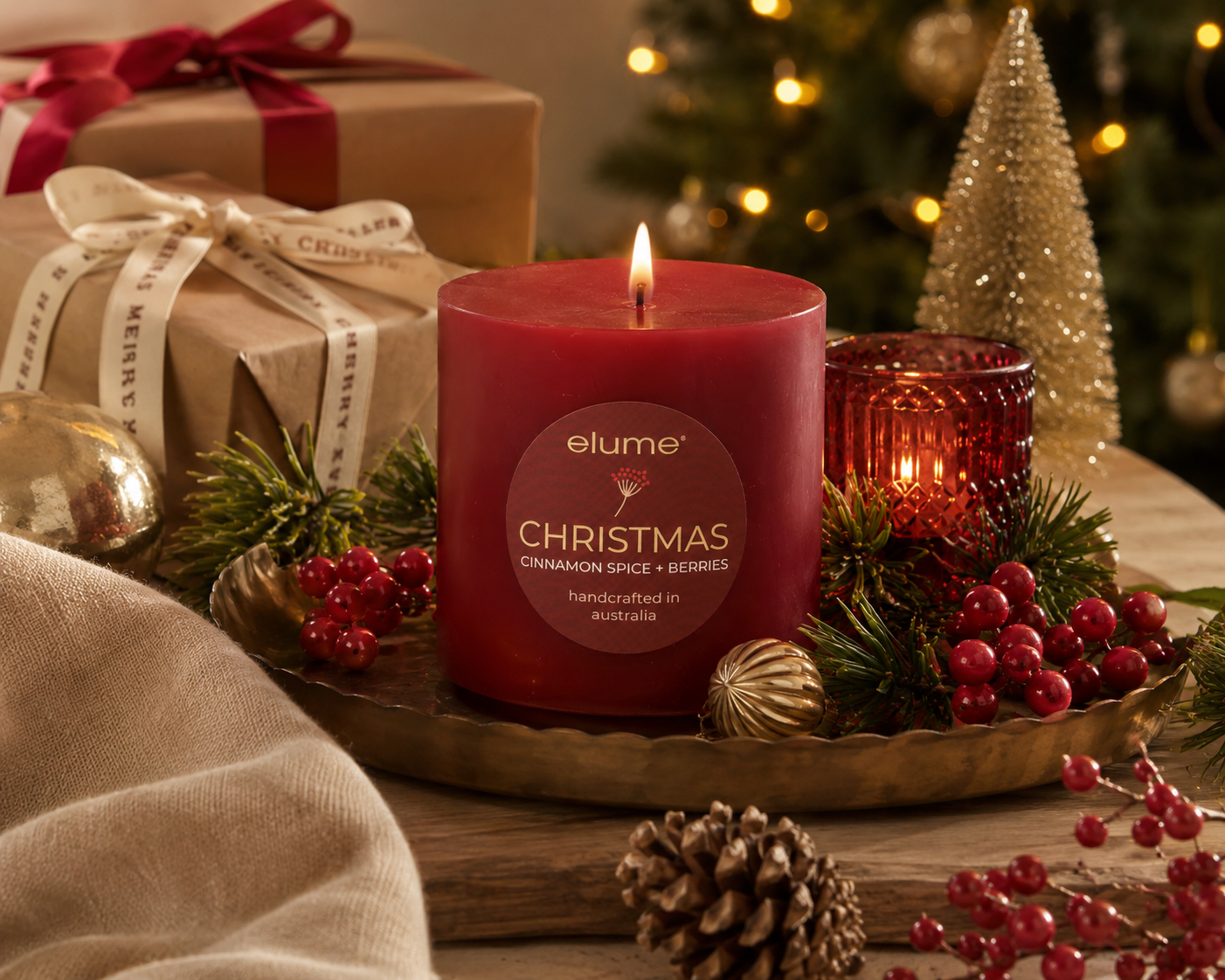Elume Christmas Candles Cinnamon Spice & Berries