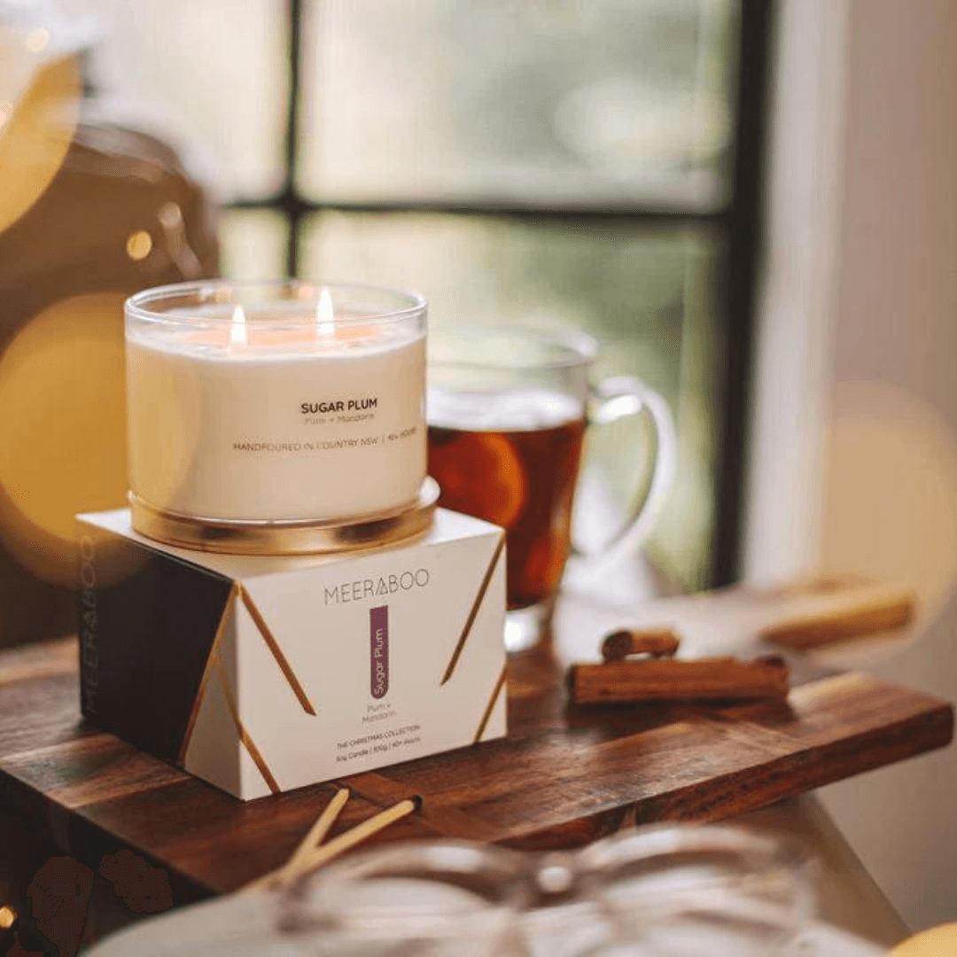 Sugar Plum Gold Lid Soy Candle - Ginja B