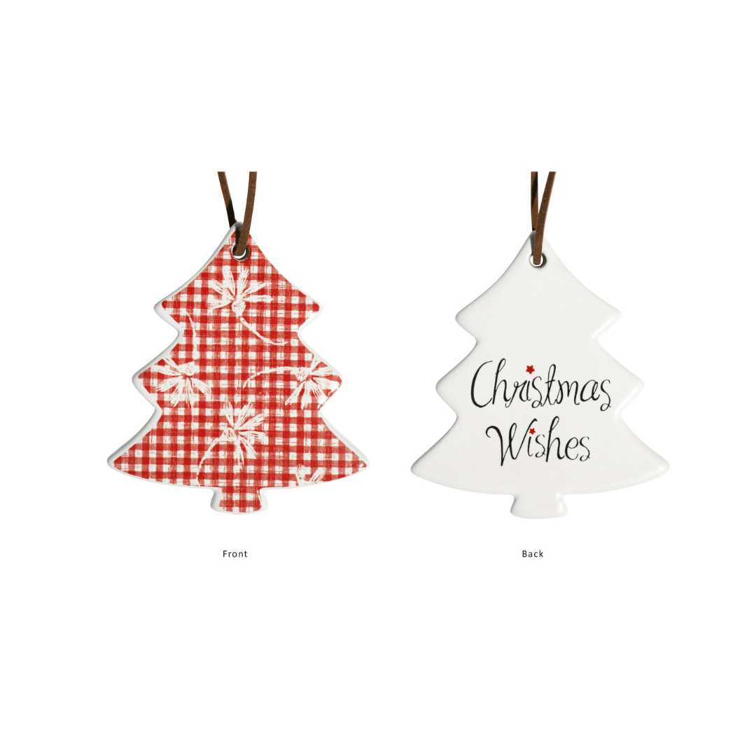 Red Checked Christmas Tag - Ginja B