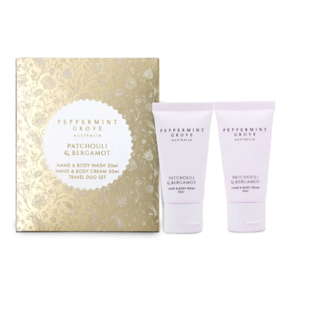 Patchouli & Bergamot Hand Wash & Cream Travel Duo 30ml