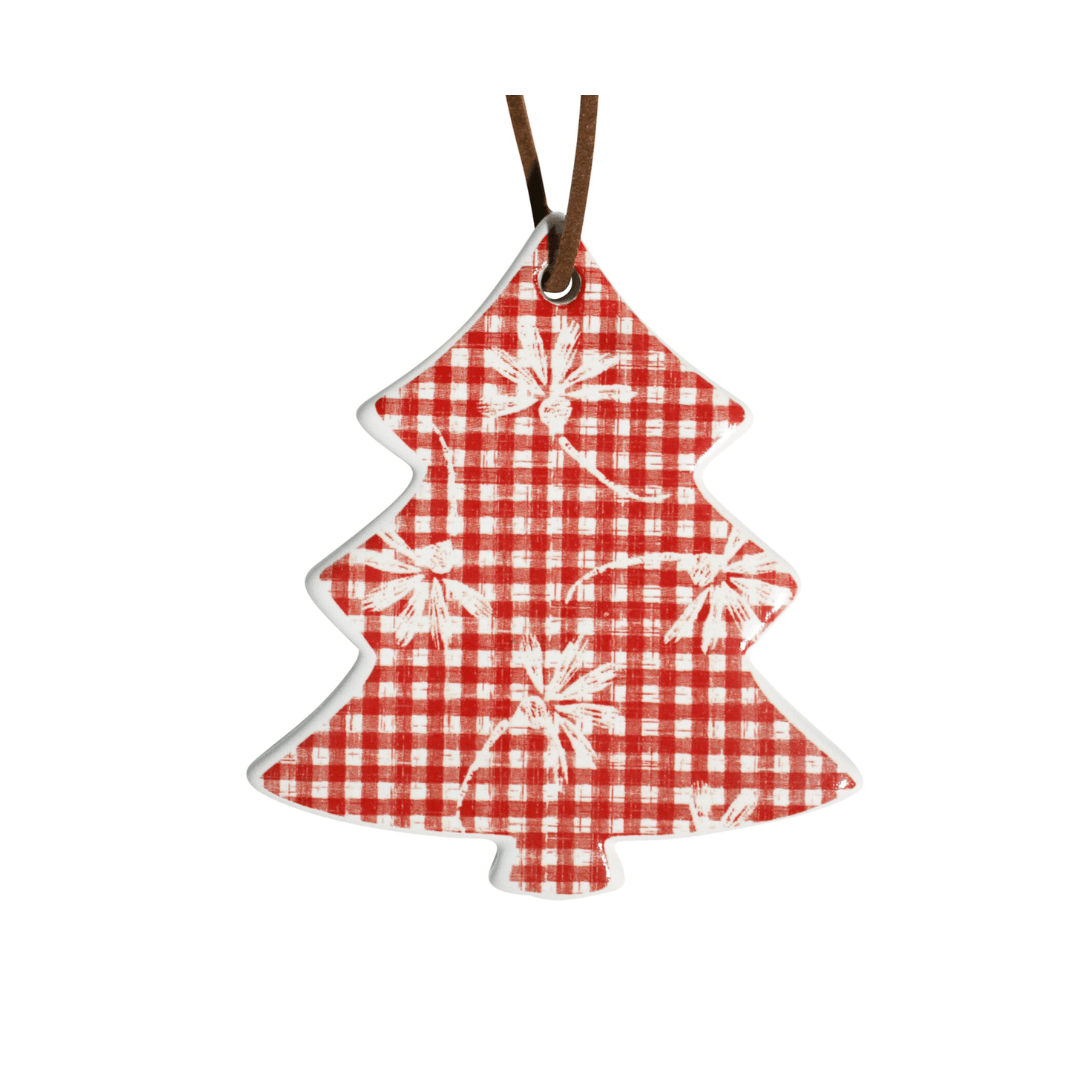 Red Checked Christmas Tag - Ginja B