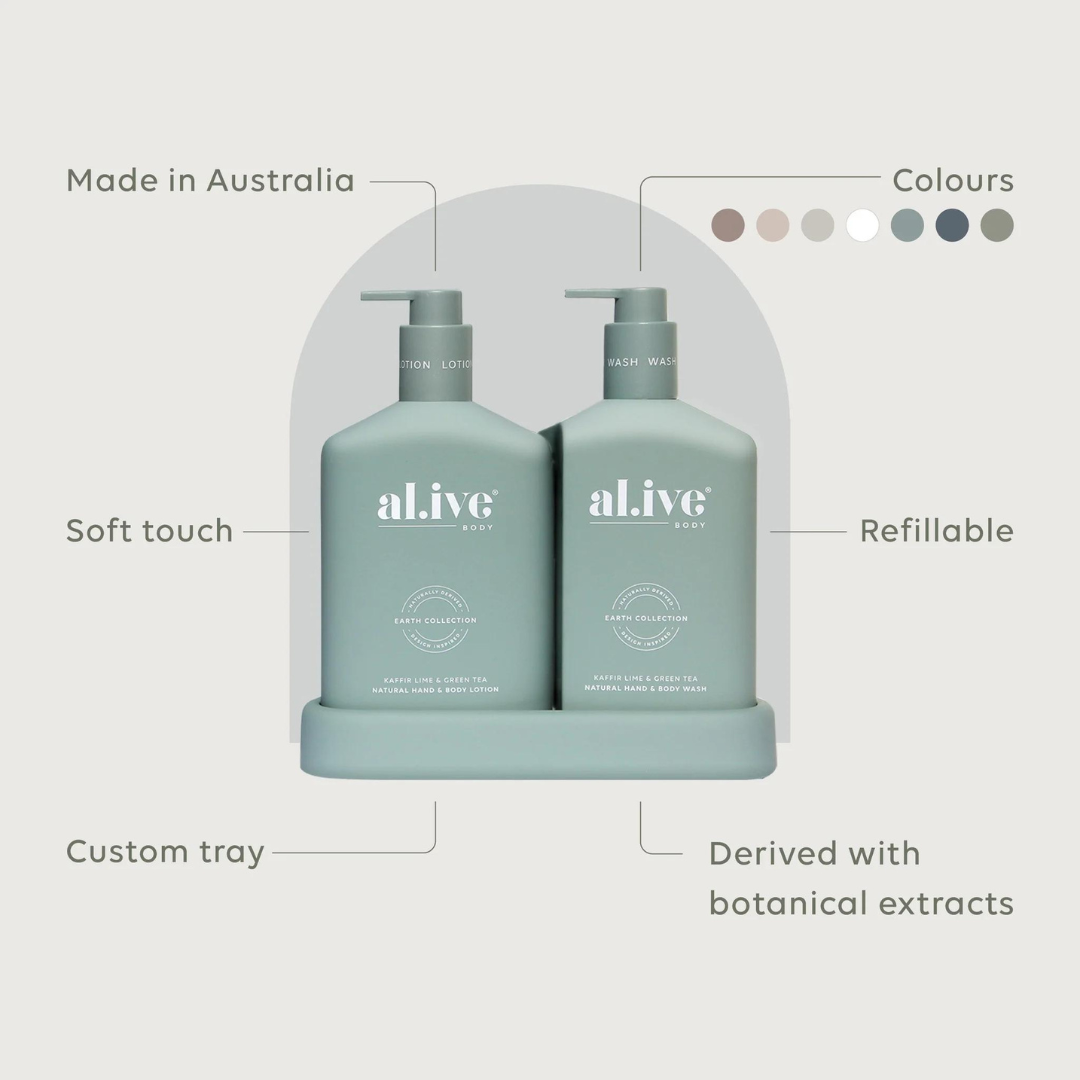 Alive Body Wash & Lotion Duo - Kaffir Lime & Green Tea - Ginja B