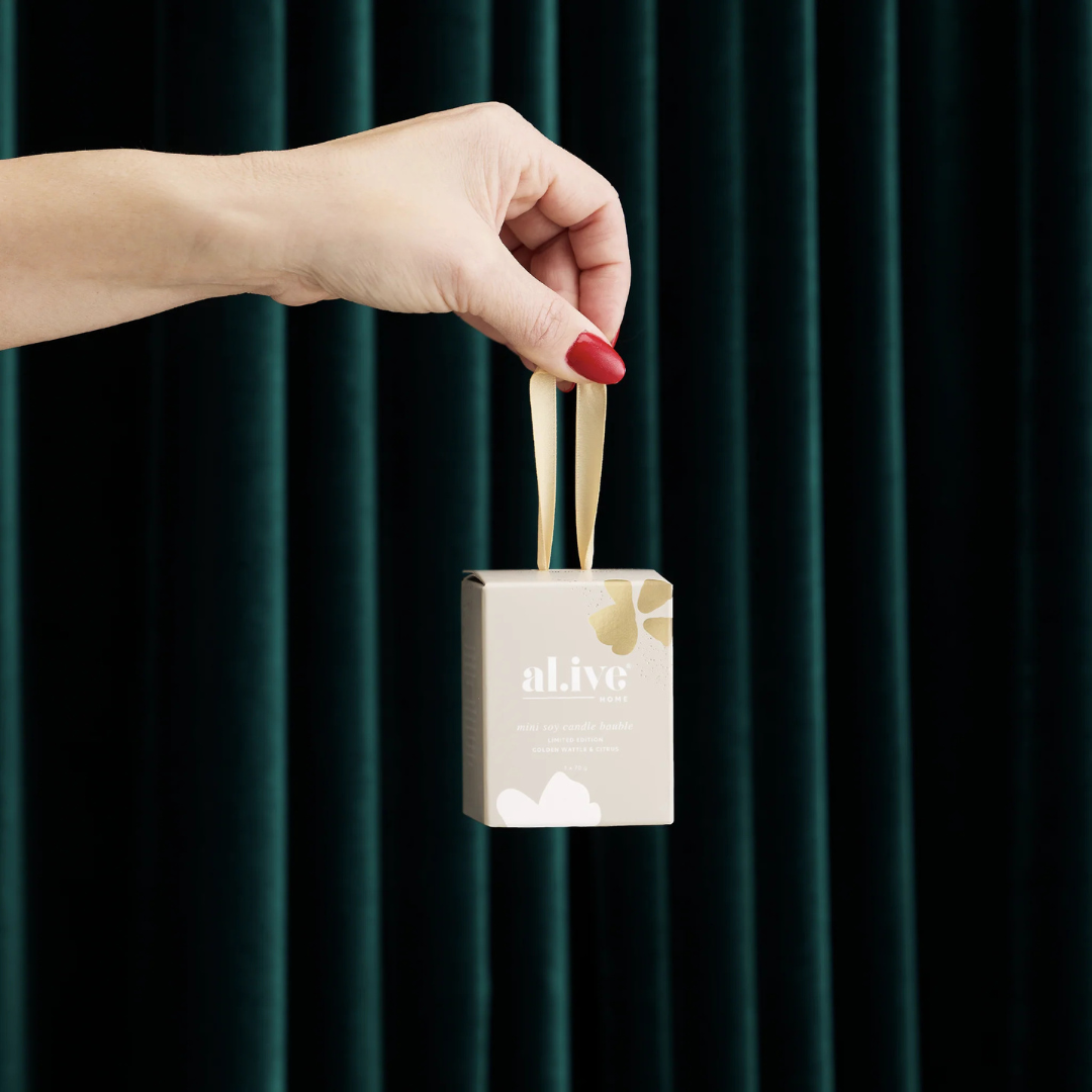 Mini Soy Candle Bauble - Golden Wattle & Citrus - Ginja B