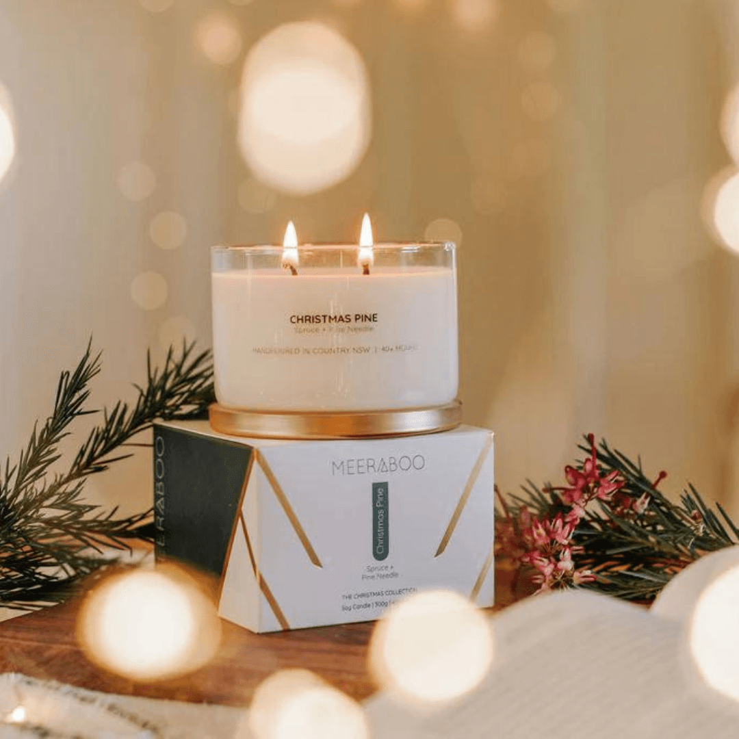 Christmas Pine Gold Lid Soy Candle - Ginja B