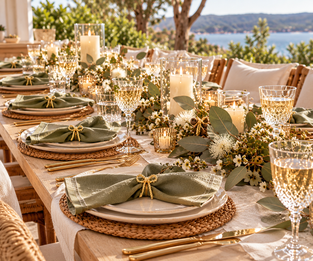 Gold Bow Napkin Rings – Set of 4 | J.Elliot Home