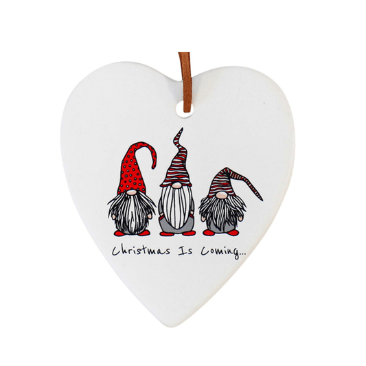 Ceramic Hanging Heart Gift Tag - Ginja B