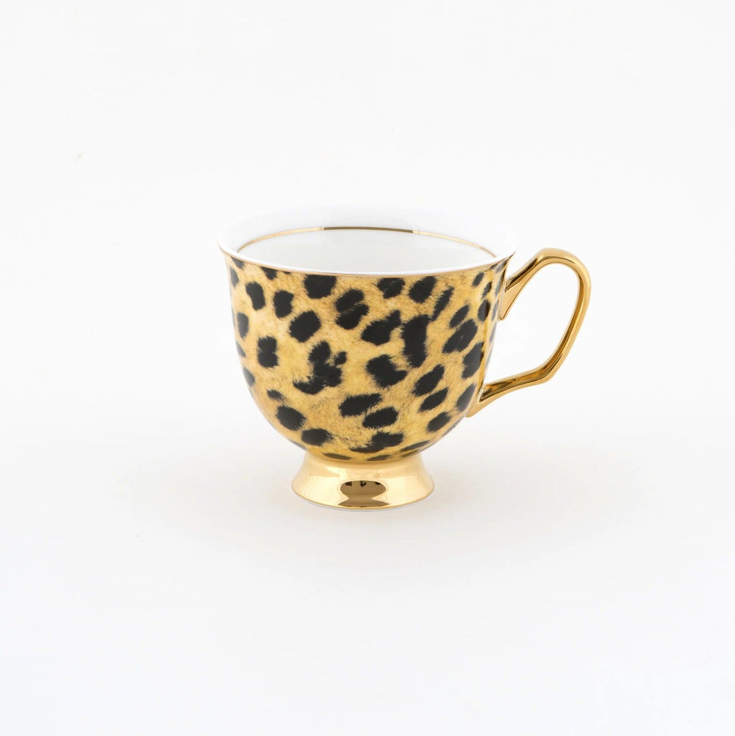 XL Leopard Print Teacup and Saucer - Ginja B