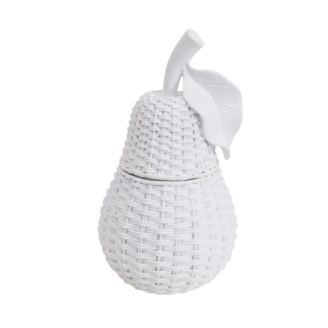 Pear Box Weave Resin Ornament - Ginja B