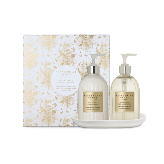 Sparkling And Red Raspberries Hand Body Care Gift Set