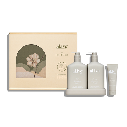 Wash & Lotion Duo + Hand Cream Gift Set - Sea Cotton & Coconut
