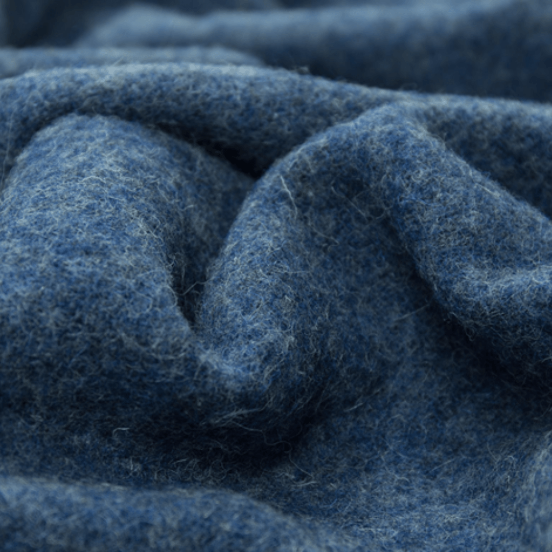 Brighton New Zealand 100% Wool Throw Rug Navy - Ginja B