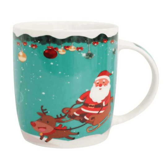 Christmas Cup Santa On A Sleigh - Ginja B