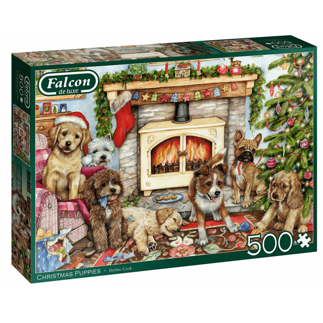 Christmas Puppies 500 Piece Jigsaw - Ginja B